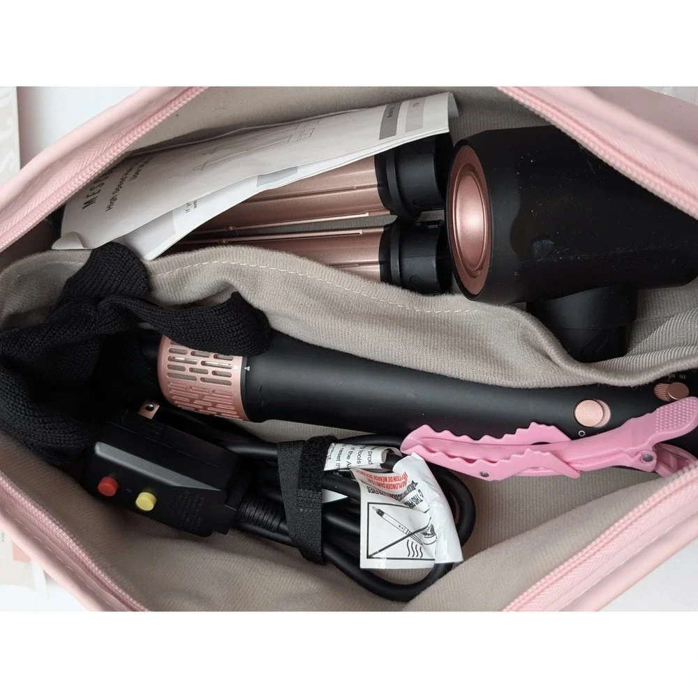 3 in 1 Air Styler with High-Speed Hair Dryer Brush & Air Curler for Curling, Neg